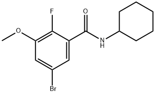 5-Bromo-N-cyclohexyl-2-fluoro-3-methoxybenzamide,2586126-71-6,结构式