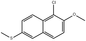 (5-Chloro-6-methoxynaphthalen-2-yl)(methyl)sulfane 结构式