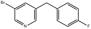 3-Bromo-5-(4-fluorobenzyl)pyridine 化学構造式
