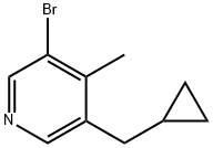 3-Bromo-5-(cyclopropylmethyl)-4-methylpyridine,2586126-87-4,结构式