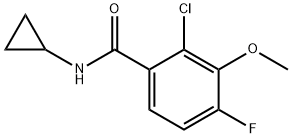 2-Chloro-N-cyclopropyl-4-fluoro-3-methoxybenzamide 结构式