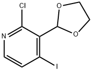 2-Chloro-3-(1,3-dioxolan-2-yl)-4-iodopyridine 结构式