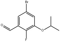 5-bromo-2-fluoro-3-isopropoxybenzaldehyde 结构式