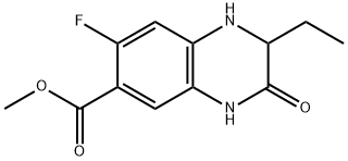 Methyl 2-ethyl-7-fluoro-1,2,3,4-tetrahydro-3-oxo-6-quinoxalinecarboxylate Structure