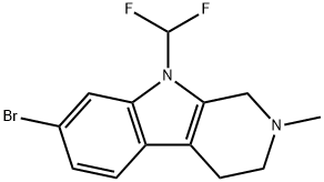 7-Bromo-9-(difluoromethyl)-2,3,4,9-tetrahydro-2-methyl-1H-pyrido[3,4-b]indole Structure
