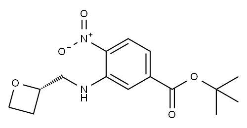 Benzoic acid, 4-nitro-3-[[(2S)-2-oxetanylmethyl]amino]-, 1,1-dimethylethyl ester 结构式