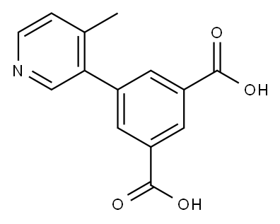 5-(4-甲基吡啶-3-基)间苯二甲酸 结构式