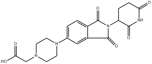 POMALIDOMIDE-PIPERAZINE-ACETIC ACID, 2591180-39-9, 结构式