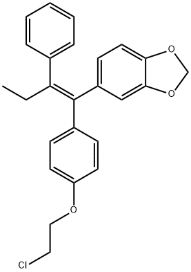 5-[1-[4-(2-Chloroethoxy)phenyl]-2-phenyl-1-buten-1-yl]-1,3-benzodioxole 
(E/Z Mixture) Structure