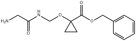 Cyclopropanecarboxylic acid, 1-[[(2-aminoacetyl)amino]methoxy]-, phenylmethyl ester 结构式