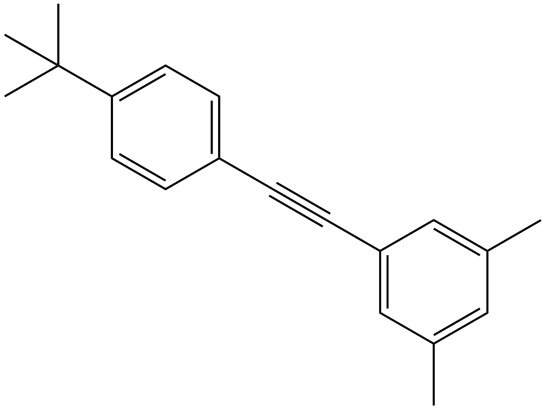 1-[2-[4-(1,1-Dimethylethyl)phenyl]ethynyl]-3,5-dimethylbenzene Struktur