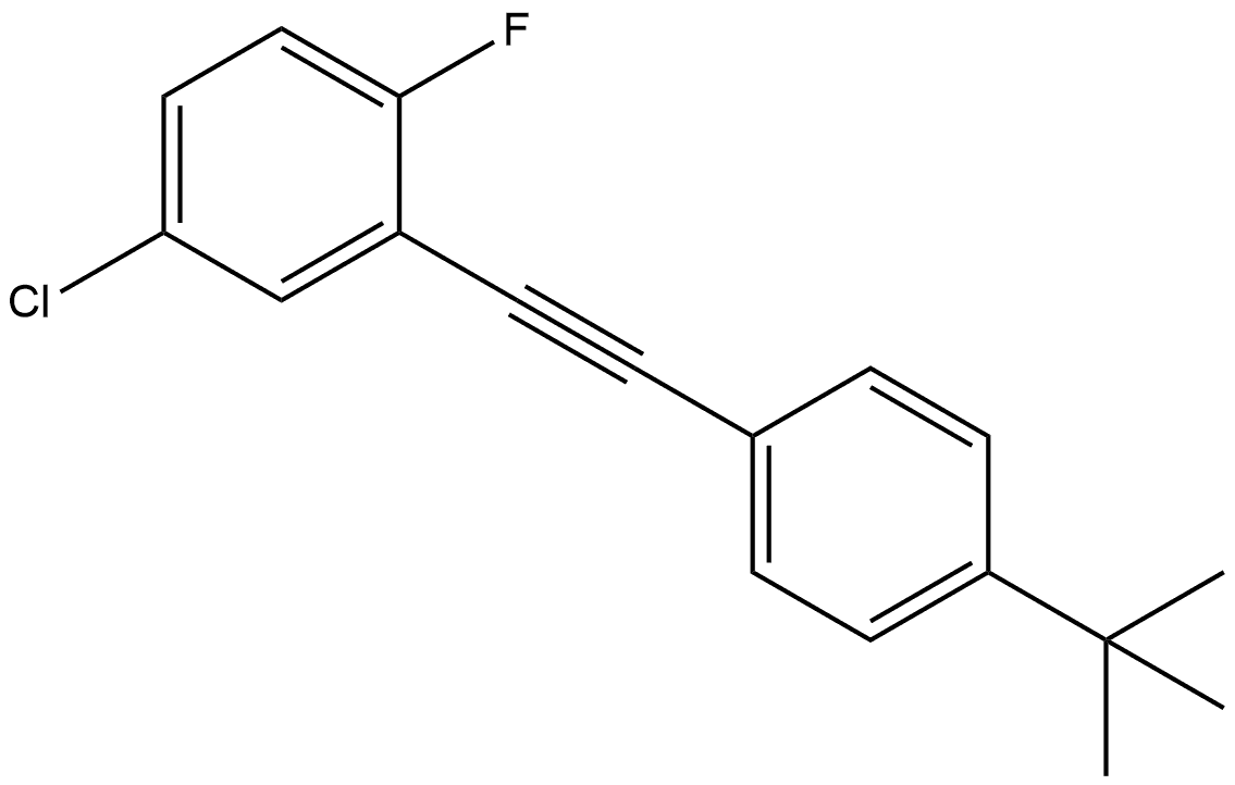 4-Chloro-2-[2-[4-(1,1-dimethylethyl)phenyl]ethynyl]-1-fluorobenzene Structure