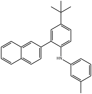 4-(tert-butyl)-N-(3-methylphenyl)-2-(2-naphthalenyl)-benzenamine 结构式