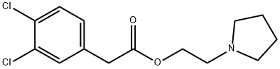 Benzeneacetic acid, 3,4-dichloro-, 2-(1-pyrrolidinyl)ethyl ester|化合物 T26535