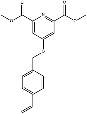 2,6-Pyridinedicarboxylic acid, 4-[(4-ethenylphenyl)methoxy]-, 2,6-dimethyl ester,2599080-55-2,结构式