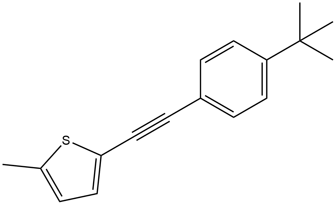 2-[2-[4-(1,1-Dimethylethyl)phenyl]ethynyl]-5-methylthiophene 结构式