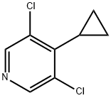 Pyridine, 3,5-dichloro-4-cyclopropyl-,2600794-88-3,结构式
