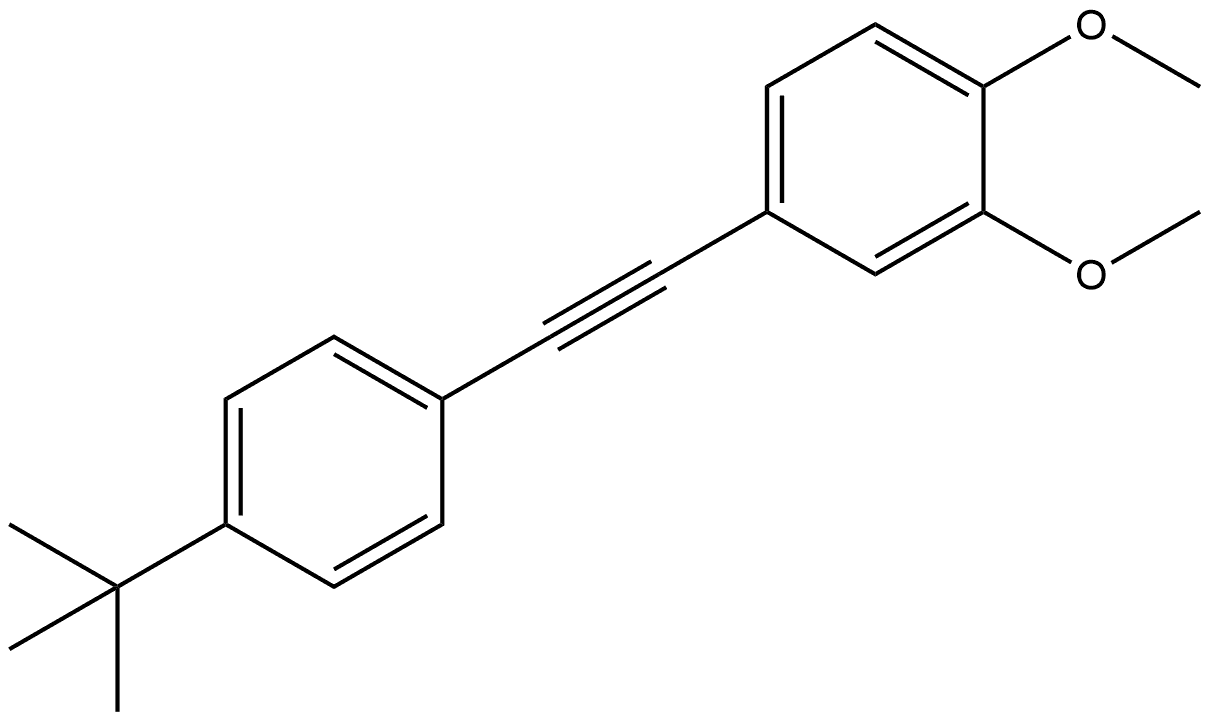 4-[2-[4-(1,1-Dimethylethyl)phenyl]ethynyl]-1,2-dimethoxybenzene 结构式