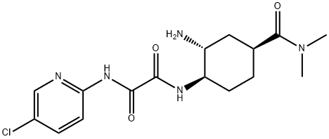 Ethanediamide, N1-[(1R,2R,4S)-2-amino-4-[(dimethylamino)carbonyl]cyclohexyl]-N2-(5-chloro-2-pyridinyl)- Structure