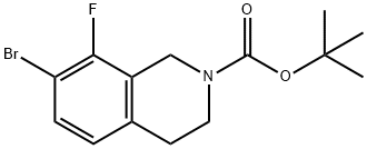2(1H)-异喹啉羧酸,7-溴-8-氟-3,4-二氢-, 1,1-二甲基乙基酯, 2605229-87-4, 结构式