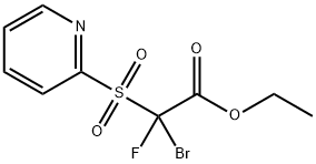 Acetic acid, 2-bromo-2-fluoro-2-(2-pyridinylsulfonyl)-, ethyl ester Structure