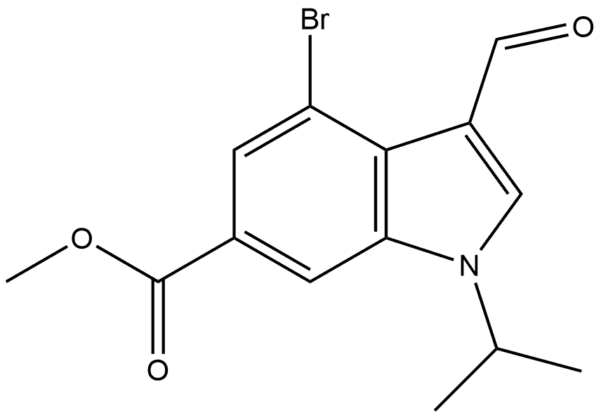 Methyl 4-bromo-3-formyl-1-(1-methylethyl)-1H-indole-6-carboxylate Structure