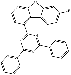 1,3,5-Triazine, 2-(7-fluoro-1-dibenzofuranyl)-4,6-diphenyl- 结构式