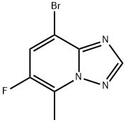 8-Bromo-6-fluoro-5-methyl[1,2,4]triazolo[1,5-a]pyridine Struktur