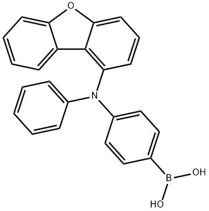 (4-(二苯并[B,D]呋喃-1-基(苯基)氨基)苯基)硼酸,2609769-27-7,结构式