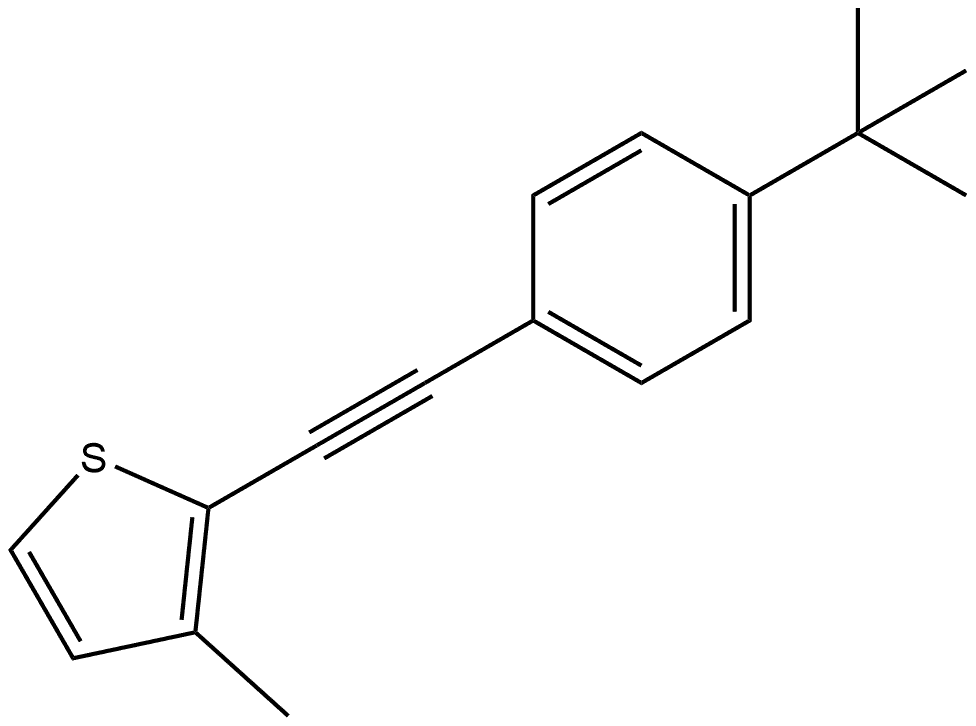 2-[2-[4-(1,1-Dimethylethyl)phenyl]ethynyl]-3-methylthiophene Structure