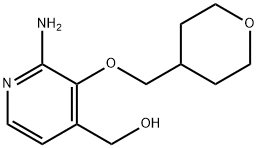 (2-氨基-3-((四氢2H-吡喃-4-基)甲氧基)吡啶-4-基)甲醇, 2612300-31-7, 结构式