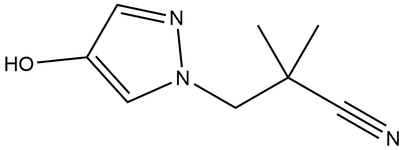 4-Hydroxy-α,α-dimethyl-1H-pyrazole-1-propanenitrile Struktur