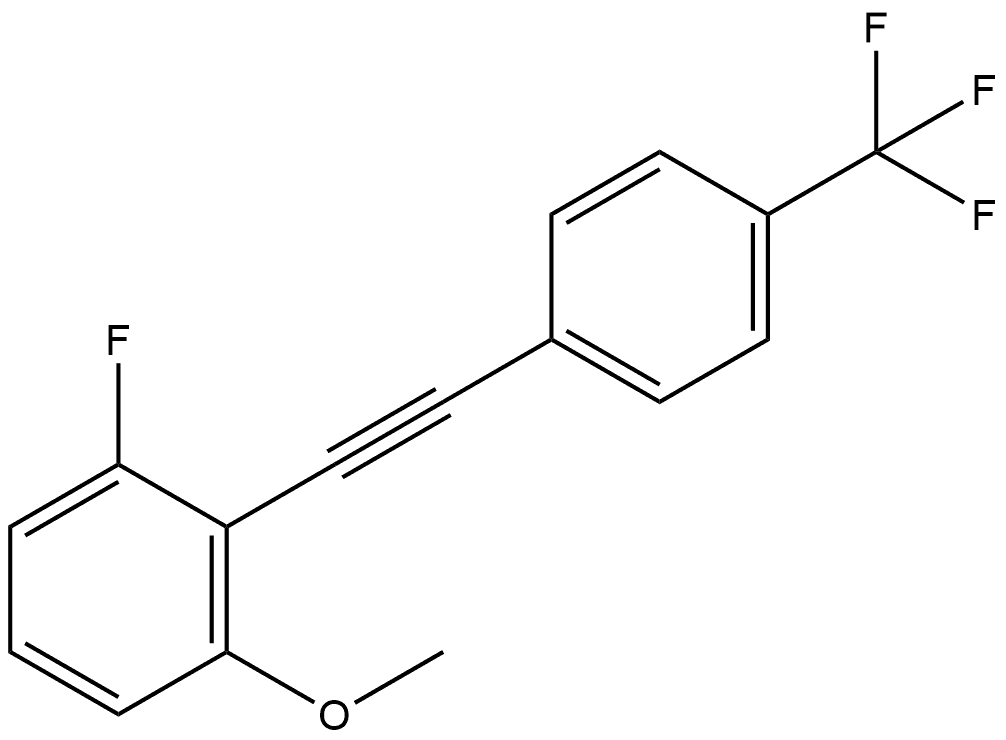 1-Fluoro-3-methoxy-2-[2-[4-(trifluoromethyl)phenyl]ethynyl]benzene Structure