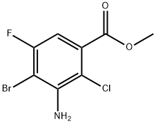 3-氨基-4-溴-2-氯-5-氟苯甲酸甲酯 结构式