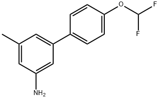 4'-(difluoromethoxy)-5-methyl-[1,1'-biphenyl]-3-am
ine 结构式