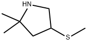 2,2-dimethyl-4-(methylsulfanyl)pyrrolidine 结构式