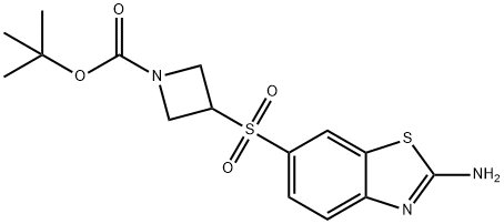 tert-butyl
3-[(2-amino-1,3-benzothiazol-6-yl)sulfonyl]azetidin
e-1-carboxylate 结构式
