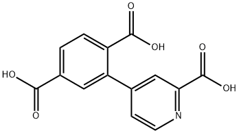 4-(2,5-二羧基苯基)-吡啶-2-甲酸, 2619743-58-5, 结构式