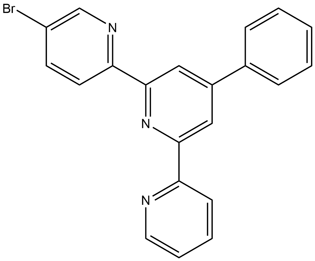 5-Bromo-4′-phenyl-2,2′:6′,2′′-terpyridine 结构式