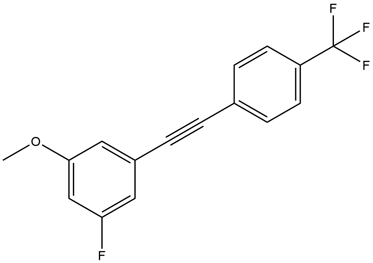 1-Fluoro-3-methoxy-5-[2-[4-(trifluoromethyl)phenyl]ethynyl]benzene 结构式