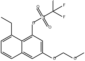 Methanesulfonic acid, 1,1,1-trifluoro-, 8-ethyl-3-(methoxymethoxy)-1-naphthalenyl ester Structure