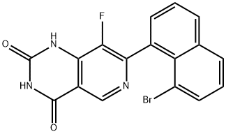 Pyrido[4,3-d]pyrimidine-2,4(1H,3H)-dione, 7-(8-bromo-1-naphthalenyl)-8-fluoro- Structure