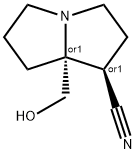 REL-(1R,7AR)-7A-(羟甲基)六氢-1H-吡咯嗪-1-甲腈 结构式