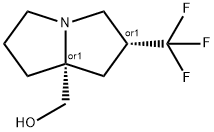 REL-((2R,7AR)-2-(三氟甲基)六氢-1H-吡咯利嗪-7A-基)甲醇 结构式