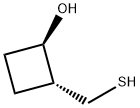rac-(1R,2R)-2-(sulfanylmethyl)cyclobutan-1-ol, trans,2624109-60-8,结构式