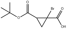 1-bromo-2-[(tert-butoxy)carbonyl]cyclopropane-1-carboxylic acid 结构式