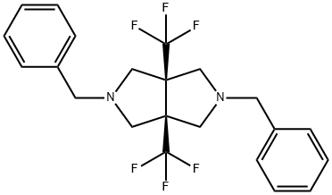 (3as,6as)-2,5-dibenzyl-3a,6a-bis(trifluoromethyl)-octahydropyrrolo[3,4-c]pyrrole 结构式