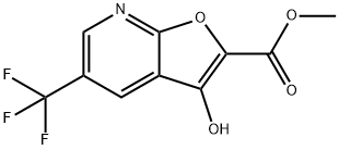methyl 3-hydroxy-5-(trifluoromethyl)furo[2,3-b]pyridine-2-carboxylate 结构式