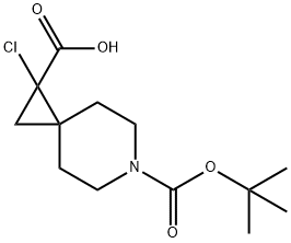 6-[(tert-butoxy)carbonyl]-1-chloro-6-azaspiro[2.5]octane-1-carboxylic acid,2624138-28-7,结构式