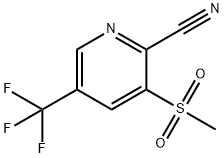 3-methanesulfonyl-5-(trifluoromethyl)pyridine-2-carbonitrile 结构式